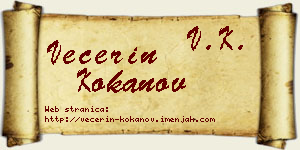 Večerin Kokanov vizit kartica